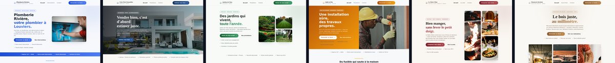 Composition d'un site par métier